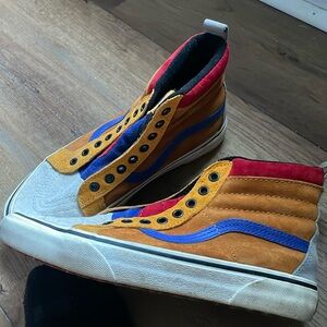 Color block high top vans